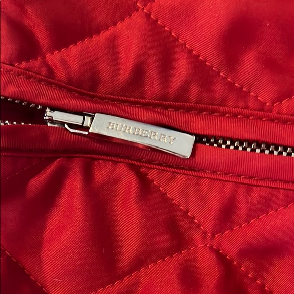 Burberry Red Quilted Jacket - Picture 2 of 7